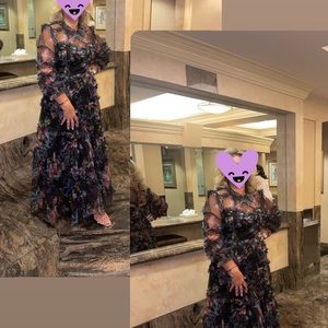 Black floral dress worn once!